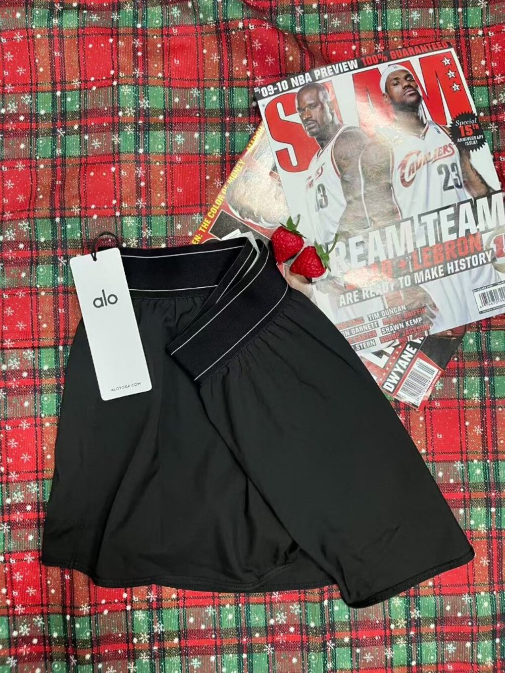 🍓Brand New Alo Yoga Match Point Tennis Skirt Black Classic Style - Picture 6 of 8